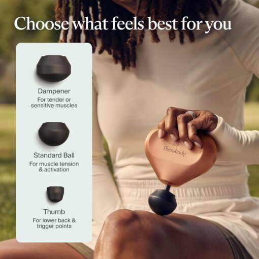 TheraGun Mini by Therabody (3rd Generation) – Ultra-Portable Massage Gun and Travel Essential for Fast, Effective Pain and Tension Relief Anywhere, Desert Rose - Image 3