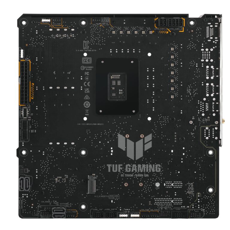 TUF Gaming B760M-BTF WiFi Intel B760 (LGA 1700) mATX Motherboard with DDR5, PCIe 5.0, 3X PCIe 4.0 M.2 Slots, 12+1 DrMOS, Wi-Fi 6, 2.5Gb LAN, DP, HDMI, USB 3.2 Gen 2x2 Type-C, Hidden Connector Design - Image 9