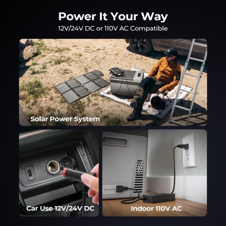 BougeRV 12 Volt Refrigerator 12V Car Fridge 30 Quart Portable Freezer Compressor Cooler -7℉~50℉ Compressor Freezer, 12/24V DC 110~240 Volt AC, for Truck RV SUV - Image 3