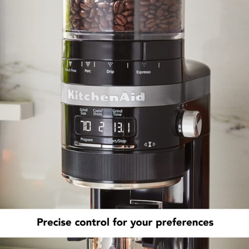 KitchenAid Burr Coffee Grinder - KCG8433 - Onyx Black, 10 Oz - Image 5