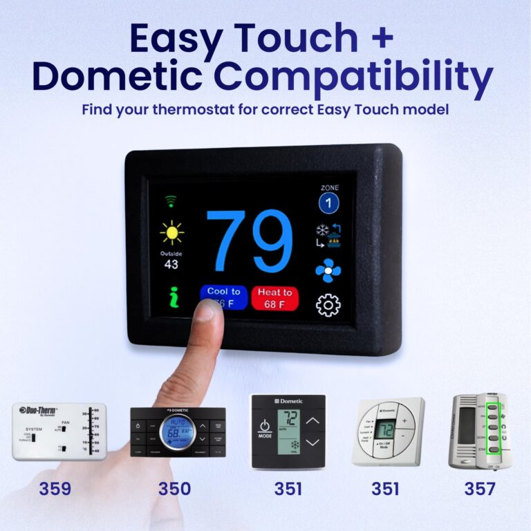 MICRO-AIR EasyTouch Digital WiFi or Bluetooth Thermostat, Programmable & Reliable Replacement RV Dometic Thermostat & Outdoor RV Camping, Heat & AC, Air Conditioner (350 Black) - Image 4