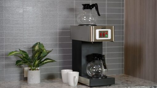 12-Cup Commercial Coffee Maker Stainless Steel - Double Coffee Machine for Office, Restaurant, Industrial Use - High Capacity Office Coffee Maker - TQS Cafe - Image 3