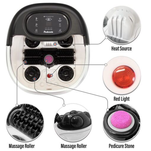 LITE DELIGHT Luxury All in One Foot Spa - Motorized and Heated Massager - Enjoy The Same Foot Spa at Home Heat, Bubble Jets, Pedicure Stone, Motorized Massage Roller to Relieve Feet Stress - Image 7