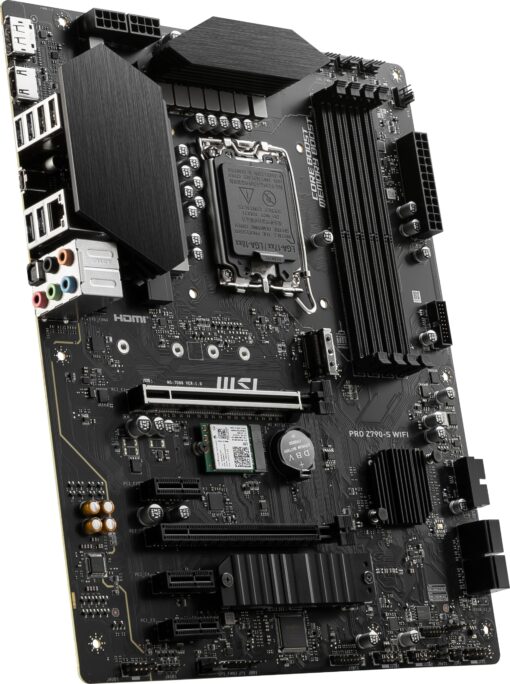 MSI PRO Z790-S WiFi ProSeries Motherboard (Supports 12th/13th/14th Gen Intel Processors, LGA 1700, DDR5, PCIe 5.0, M.2, 2.5Gbps LAN, USB 3.2 Gen2, HDMI/DP, Wi-Fi 6E, Bluetooth 5.3, ATX) - Image 4