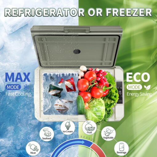 BODEGACOOLER 12 Volt Car Refrigerator, Electric Cooler Portable Freezer WIFI APP Control, 32Quart(30L) RV Car Fridge-4℉-68℉, 12/24V DC100-240 Volt AC for Outdoor Camping Travel Vehicles Home Use - Image 6