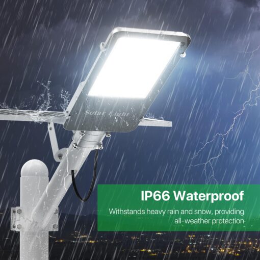 Solar Street Lights Outdoor Waterproof - 6000W Solar Lights Outdoor Dusk to Dawn Parking Lot Light Commercial, 7000K LED Street Light Powered Flood Security Heavy Duty for Yard, Outside(2 Pack) - Image 4
