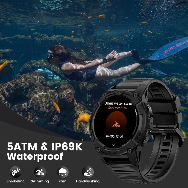 KOSPET Tank S2 Smart Watch for Men Women GPS, 5ATM Waterproof, Pressure/Altitude/Compass, 1.32" AMOLED Display Fitness Tracker(Answer/Make Call), AI Voice Assistant, 24H Sleep/Hear Rate Monitor - Image 4