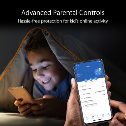 ASUS ZenWiFi AX6600 Tri-Band Mesh WiFi 6 System (XT8 1PK) - Whole Home Coverage up to 2750 sq.ft & 4+ rooms, AiMesh, Included Lifetime Internet Security, Easy Setup, 3 SSID, Parental Control, Charcoal - Image 2