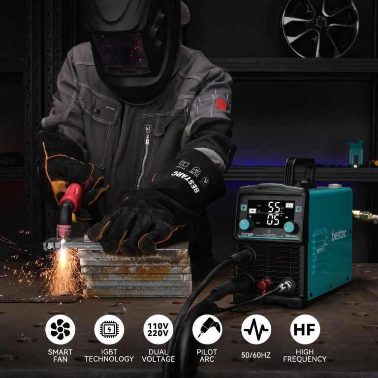 bestarc 55Amps Plasma Cutter, Non Touch Pilot Arc, Large Digital Display Screen, CUT55P 110/220V Dual Voltage, IGBT Inverter Plasma Cutting Machine (CUT55P 110/220V) - Image 3