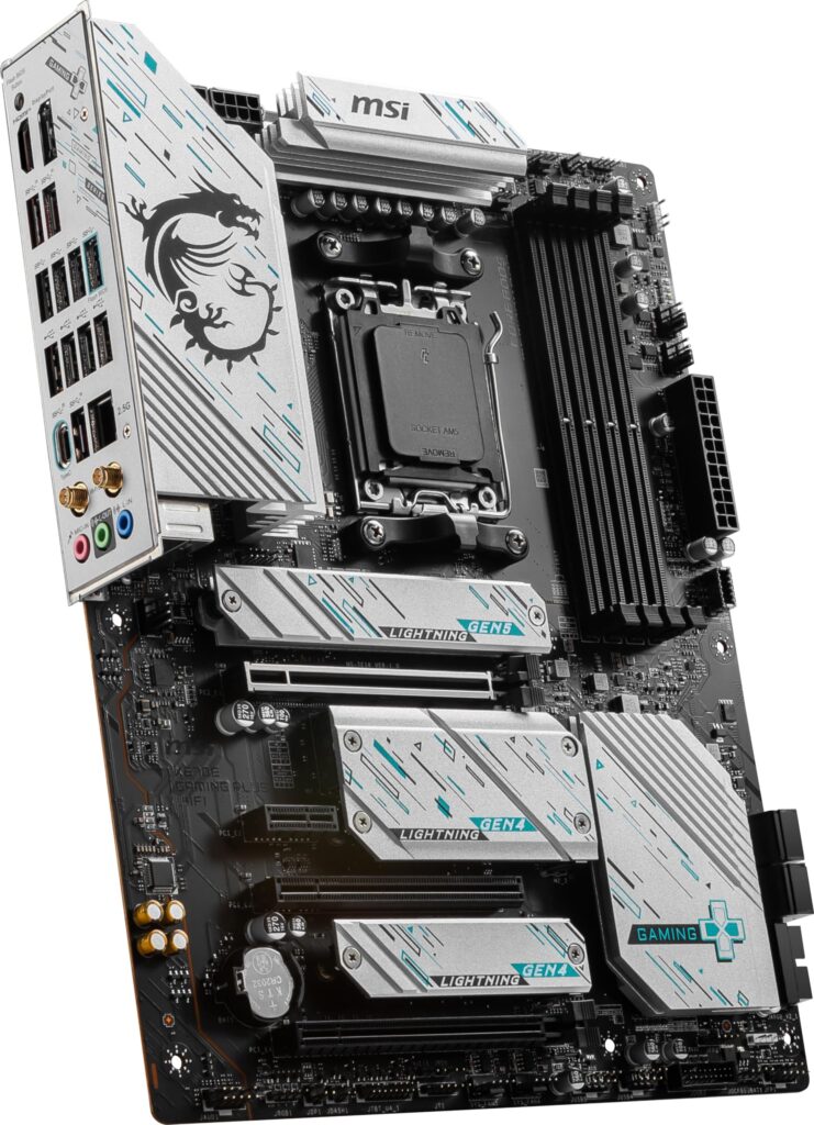 MSI X670E GAMING PLUS WIFI Gaming Motherboard (AMD Ryzen 9000/8000/7000 Series Processors, AM5, DDR5, PCIe 5.0, SATA 6Gb/s, M.2 slots, USB 3.2 Gen 2, Wi-Fi 6E, Bluetooth 5.3, 2.5Gbps LAN, HDMI/DP,ATX) - Image 5