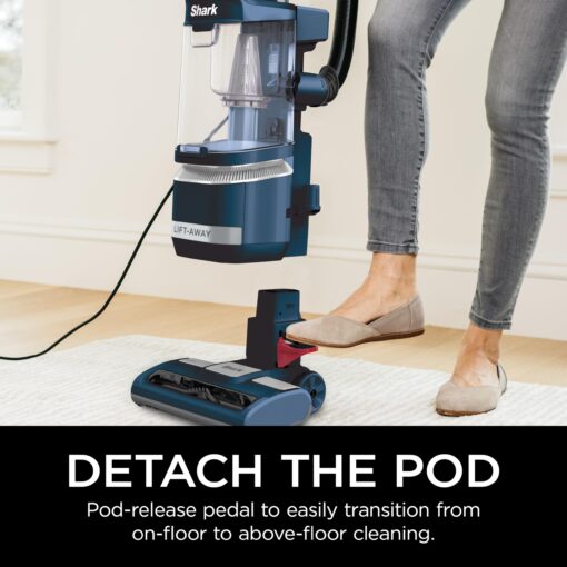 Shark Navigator Lift-Away ADV Upright Vacuum with HEPA Filter, Powerful Pet Hair Pickup, Advanced Swivel Steering, Lightweight Versatility, for Carpets & Hard Floors, Blue Jean, LA301 - Image 4