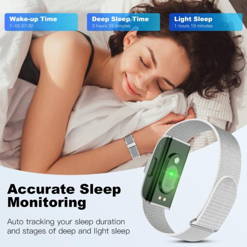 SEEKZERO Sleep & Fitness Tracker for Women Men | 24/7 Heart Rate, Blood Oxygen & Stress Monitor | Step & Calorie Counter | IP68 Waterproof Activity Tracker, Gray (No App Subscription) - Image 6