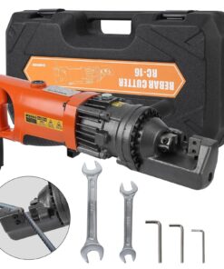 Electric Hydraulic Rebar Cutter Tool, 900W Cutting up to 5/8 Inch #5 4-16mm Rebar Steel,110V, with Blades & Easy Carry Stainless Box (900W RC-16)