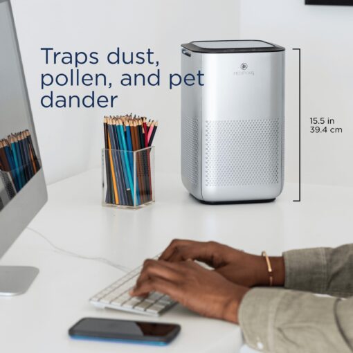 Medify MA-15 Air Purifier with True HEPA H13 Filter | 585 ft² Coverage in 1hr for Allergens, Smoke, Wildfires, Dust, Odors, Pollen, Pet Dander | Removal to 0.1 Microns | Silver, 2-Pack - Image 7