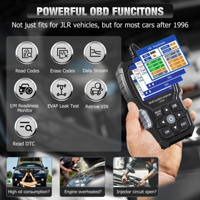 ANCEL LD700 All Systems Diagnostic Scan Tool fit for Land Rover Jaguar, Full Functions OBD2 Scanner with Car Battery Registration, Oil Reset, Check Engine, ABS, Airbag, OBDII Code Reader fit for JLR - Image 4