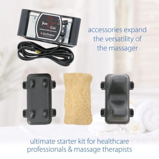 Core Products Jeanie Rub Massager Deluxe Package, Variable Speed Deep Tissue Relaxing Massage Tool with Fleece Pad Cover and Back Accessory - Image 2