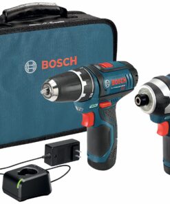 BOSCH CLPK22-120 12V Max Cordless 2-Tool Combo Kit with 3/8 In. Drill/Driver, 1/4 In. Impact Driver, (2) 2 Ah Batteries, Charger and Case