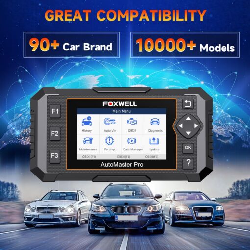 2025 FOXWELL NT614 Elite OBD2 Scanner with 5 Resets ABS Bleeding/SAS Calibration/Oil/EPB/Throttle, Upgrade of NT604 Code Reader Scan Tools, ABS SRS Engine Transmission Battery Test Car Scanner - Image 5