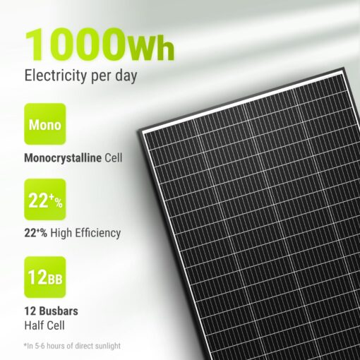 Newpowa 9BB Cell 200W Monocrystalline 200 Watt 12V Solar Panel High Efficiency RV Marine Boat Off Grid - Image 5