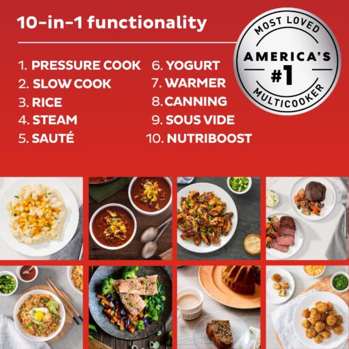 Instant Pot PRO Max Wi-Fi Smart 10-in-1 Pressure Cooker, Steamer, Saute, Warmer, Rice Cooker, Yogurt Maker, Sous Vide, Baker, NutriBoost - Includes App with 2000+ Recipes - 6 Quart - Image 6