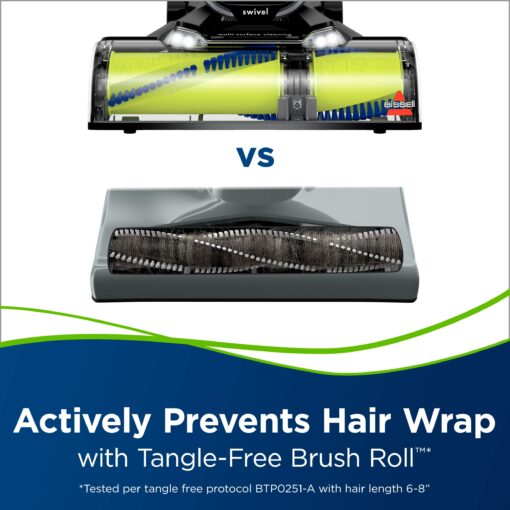 Bissell Pet Hair Eraser Turbo Rewind Vacuum, Lightweight, Automatic Cord Rewind, Tangle-Free Brush Roll, Headlights, Powerful Pet Hair Pickup, SmartSeal Allergen System, Blue, 27909 - Image 5