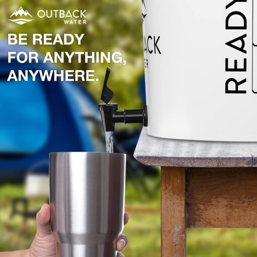 Outback Water Emergency Drinking Water Filter System w/Extra Filter Replacement Kit - Gravity Fed Bucket Water Filtration for Survival, Off-Grid, Disaster Preparedness, Travel, & Camping, Bug Out Kit - Image 2