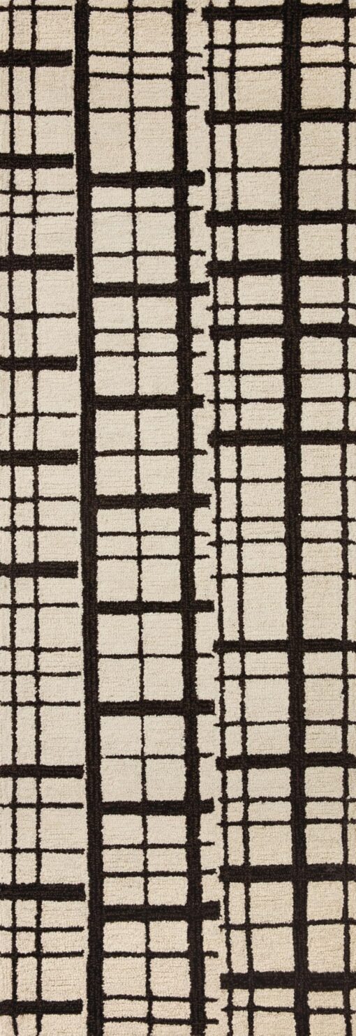 Loloi Chris Loves Julia x Polly Collection POL-02 Black/Ivory 5'-0" x 7'-6" Area Rug - Image 6