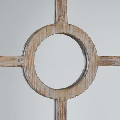 Deco 79 Wood Room Wall Mirror Arched Window Pane Entryway Mirror, Wall Mounted Mirror 23" x 1" x 72", Brown - Image 6