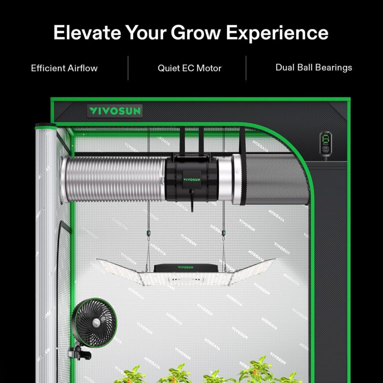 VIVOSUN Smart Air Filtration S8 Kit 8", AeroZesh S8 Inline Duct Fan with E12 Speed Controller, Carbon Filter & 25' Ducting, Cooling & Ventilation System for Grow Tents, Indoor Gardening, Hydroponics - Image 8