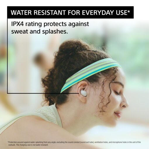 Sony LinkBuds Fit Truly Wireless Noise Canceling Earbud Headphones, Small & Light with Newly Developed Air Fitting Supporters, White - Image 9