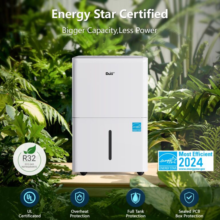 DuraComfort Dehumidifier for Basement,Up to 2500 Sq.Ft Small to Middle Rooms,Max to 35 Pints, Energy Star Certified Dehumidifiers,2024 New Model,White - Image 5