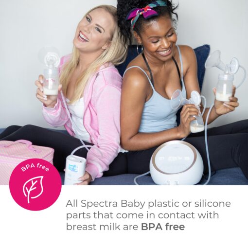 Spectra Baby S2 Plus Premier Electric Breast Pump with Grey Tote Premium Accessory Kit - 28 mm - Image 2