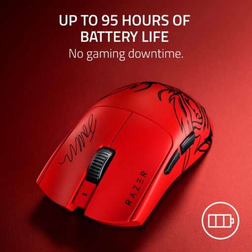 Razer Viper V3 Pro Wireless Esports Gaming Mouse: Symmetrical - 54g Lightweight - 8K Polling - 35K DPI Optical Sensor - Gen3 Optical Switches - 8 Programmable Controls - 95 Hr Battery - Faker Edition - Image 3