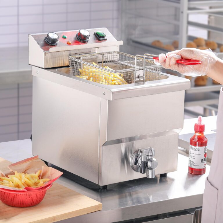 EGGKITPO Deep Fryer 12L Large Electric Fryer with Oil Drain and Timer Deep Fryer with Basket and Lid Stainless Steel Countertop Fryer Commercial Fryer for Restaurant and Home Kitchen 120V 1750W - Image 5