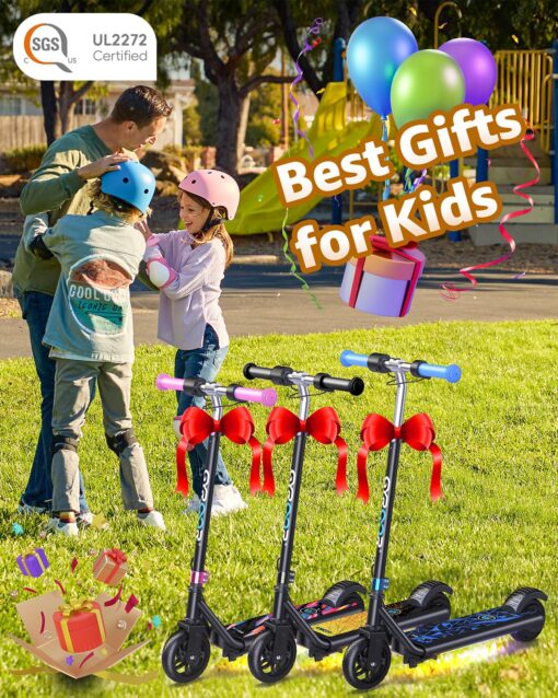 Gyroor H30 Max Electric Scooter for Kids Ages 8-12, 150W Powerful Motor, Bluetooth Music, Dual Brake System, Adjustable Height and Speed, Best Gifts for Kids, H30Max-8QY - Image 2