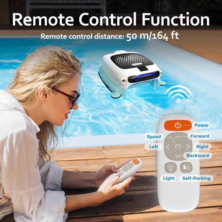 POOLPURE Pool Skimmer Robot with 10 Hours Runtime, Big Battery Instead of Solar Panel, Manual Remote Control Pool Surface Skimmer Robotic, Automatic Pool Skimmer (Skimmer Without Solar Panel) - Image 8
