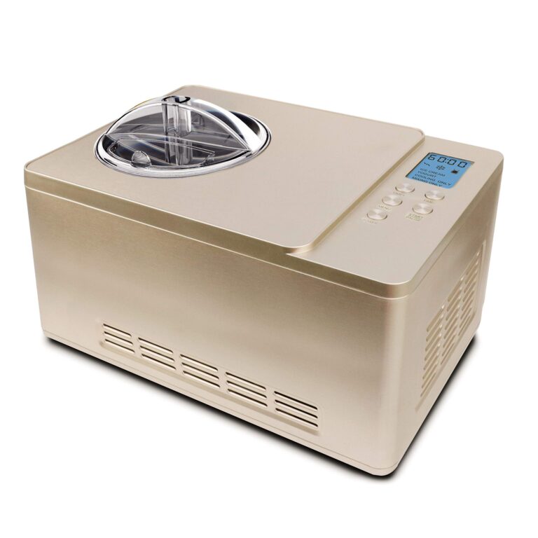 Whynter Ice Cream Maker Machine & Yogurt Automatic 2 Qt. with Built-in Compressor, LCD Digital Display & Timer, No Pre-Freezing, ICM-220CGY, Champagne Gold - Image 7