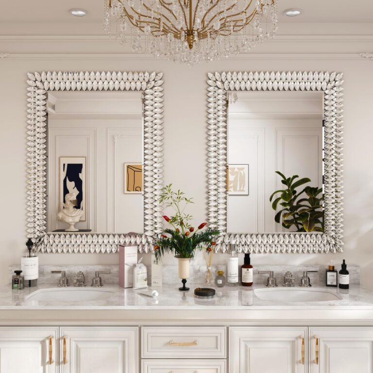 Kelly Miller 30"x40" Jeweled Bathroom Wall Mirror, Large Rectangle Mirror Decorative Mirror Luxury Vanity Mirror with Diamonds for Master Bath Half Bath Living Room Bedroom Fireplace Mantle Entryway - Image 7