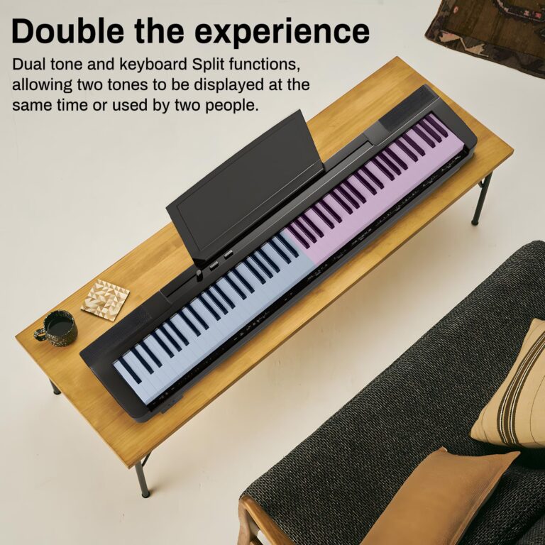 AODSK 88-Key Weighted Action Digital Piano, Grade Hammer Action Keyboard for Beginner Kids/Adults, Black (S-200 Digital Piano with Three-Pedal) - Image 3