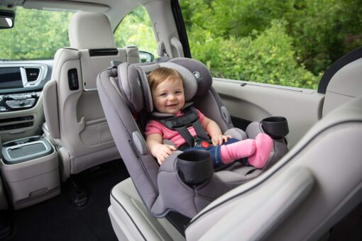 Safety 1st Grow and Go All-in-One Slim Convertible Car Seat, Rear Facing, 5-40 lbs, Forward Facing (30–65 lbs), High Back Booster Seat 40-100 pounds, Sugar Plum Pop - Image 7