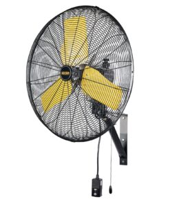 HiCFM 24" Oscillating Wall Fan, 8900 CFM High Velocity Industrial Wall Mounted Heavy Duty Shop Fans with 3 Speed Settings 80° Oscillation for Outdoor Commercial Garage Warehouse workshops Factory