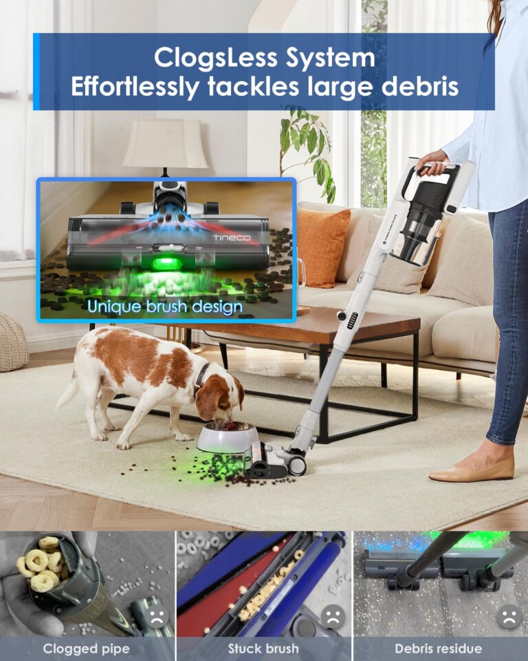 Tineco Pure ONE A50S Cordless Stick Vacuum Cleaner, 185W Suction,1L Larger Dustbin, 3DSense Power Brush, PureCyclone Tech, Up to 70Min Runtime, Easily Tackles Large Debris - Image 3