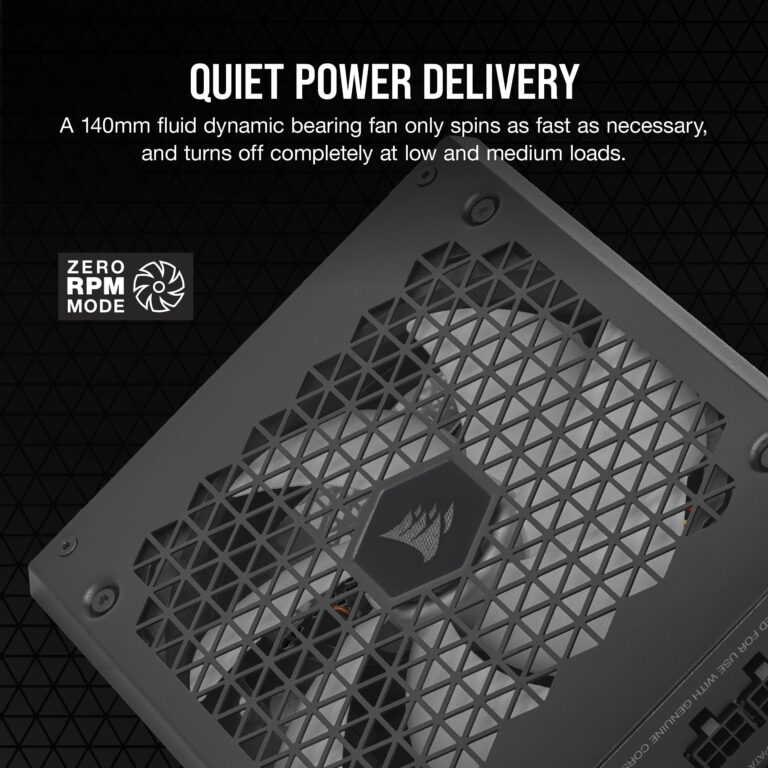 Corsair HX1000i Fully Modular Ultra-Low Noise ATX Power Supply - ATX 3.0 & PCIe 5.0 Compliant - Fluid Dynamic Bearing Fan - CORSAIR iCUE Software Compatible - 80 Plus Platinum Efficiency - Black - Image 5