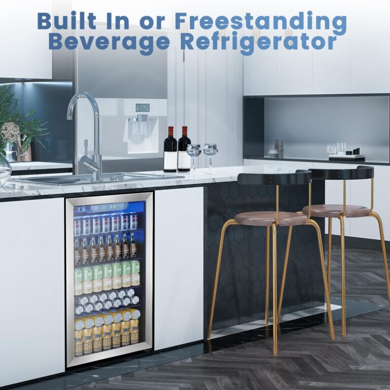 Electactic Wine Cooler 26 Bottle Beverage Refrigerator, Small Mini Wine Cellar Freestanding Wine Refrigerator for Red Wine & Beer Champagne 40-61℉Adjustable Temperature Quiet Mini Fridge(Black) - Image 6