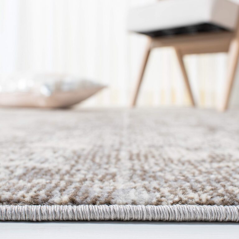 SAFAVIEH Madison Collection 10' Square GreyBeige MAD471G Modern Abstract Non-Shedding Living Room Dining Bedroom Area Rug - Image 5