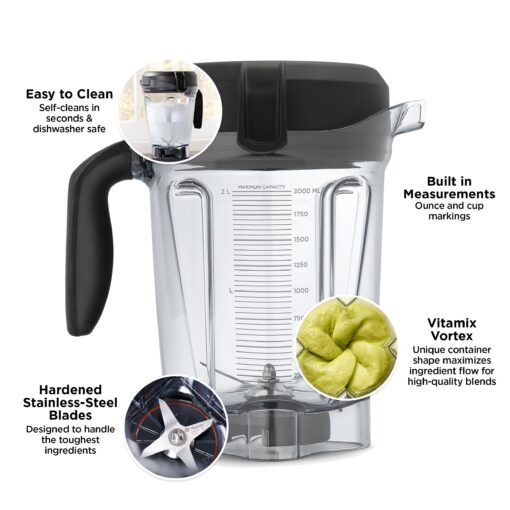 Vitamix Container, 64oz. Low-Profile, Clear - Image 5