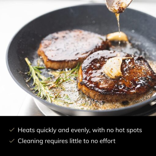 Scanpan Professional Fry Pan Set - Includes 9.5” & 11” Fry Pans - Easy-to-Use Nonstick Cookware - Dishwasher, Metal Utensil & Oven Safe - Made in Denmark - Image 3
