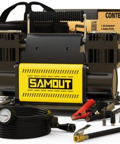 SMAOUT 12V Air Compressor, Offroad Portable Inflator 12.3 CFM, Air Pump Max 150PSI for Heavy-Duty Tire, 4x4 Vehicle, SUV, RV