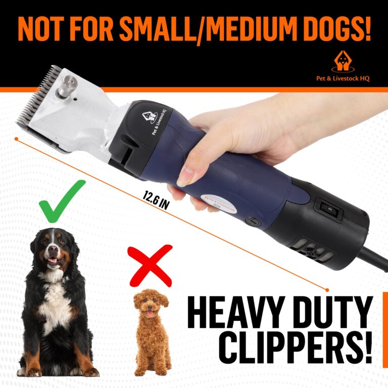 Professional Dog Grooming Clippers for Thick Coats - Shears Heavy Duty Hair Cutting Kit - Large Dog Shaver Set - Pet Trimmer for XL Large Dogs, Horses, Livestock - Image 7