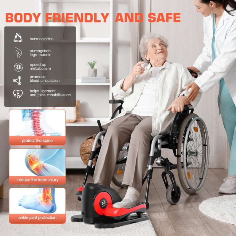 ANCHEER Under Desk Elliptical, Ellipse Leg Exerciser for Seniors Fully Assembled , Electric Seated Pedal Exerciser with Remote Control & 12 Adjustable Speed/Resistance - Image 7